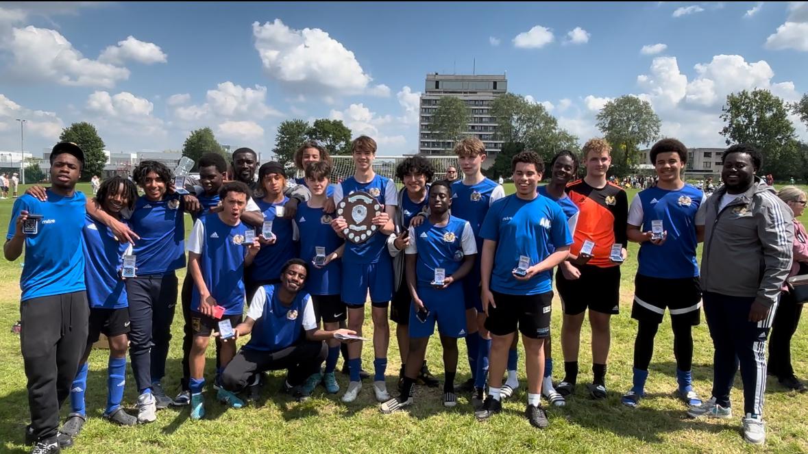 U16s winning shield cup